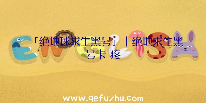 「绝地球求生黑号」|绝地求生黑号卡